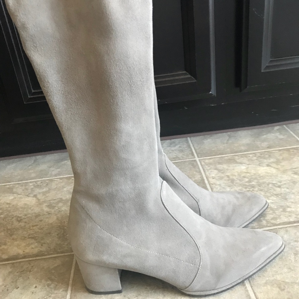 Stuart Weitzman Thighland Boots - Topo Suede - Picture 4 of 8
